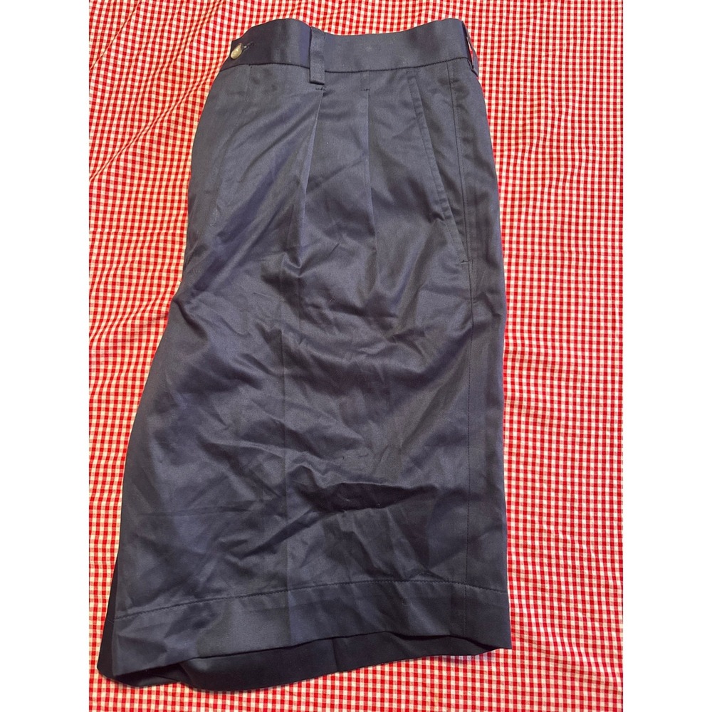 Pro Tour Mens Golf Shorts Size 34 Navy Blue Cotton Flat Front Casual